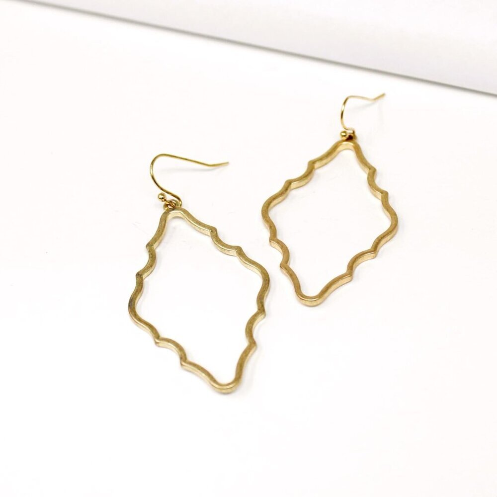 Lightweight Simple Basic Geometric Dangle Drop Ea… - image 8